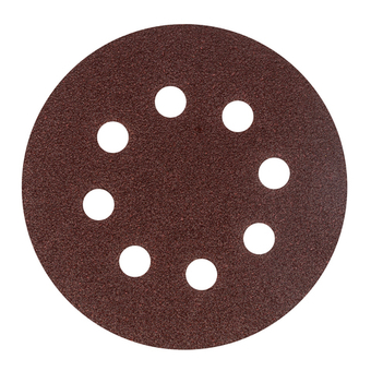 Круг абразивный на ворсовой подложке под "липучку", перфорированный, P 60, 125 мм, 5 шт Сибртех