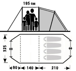 Кемпинговая палатка Camp House Evolution Crusoe Camp