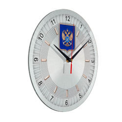 Настенные часы "герб Росрыболовства 02 11" Декор для дома, подарок