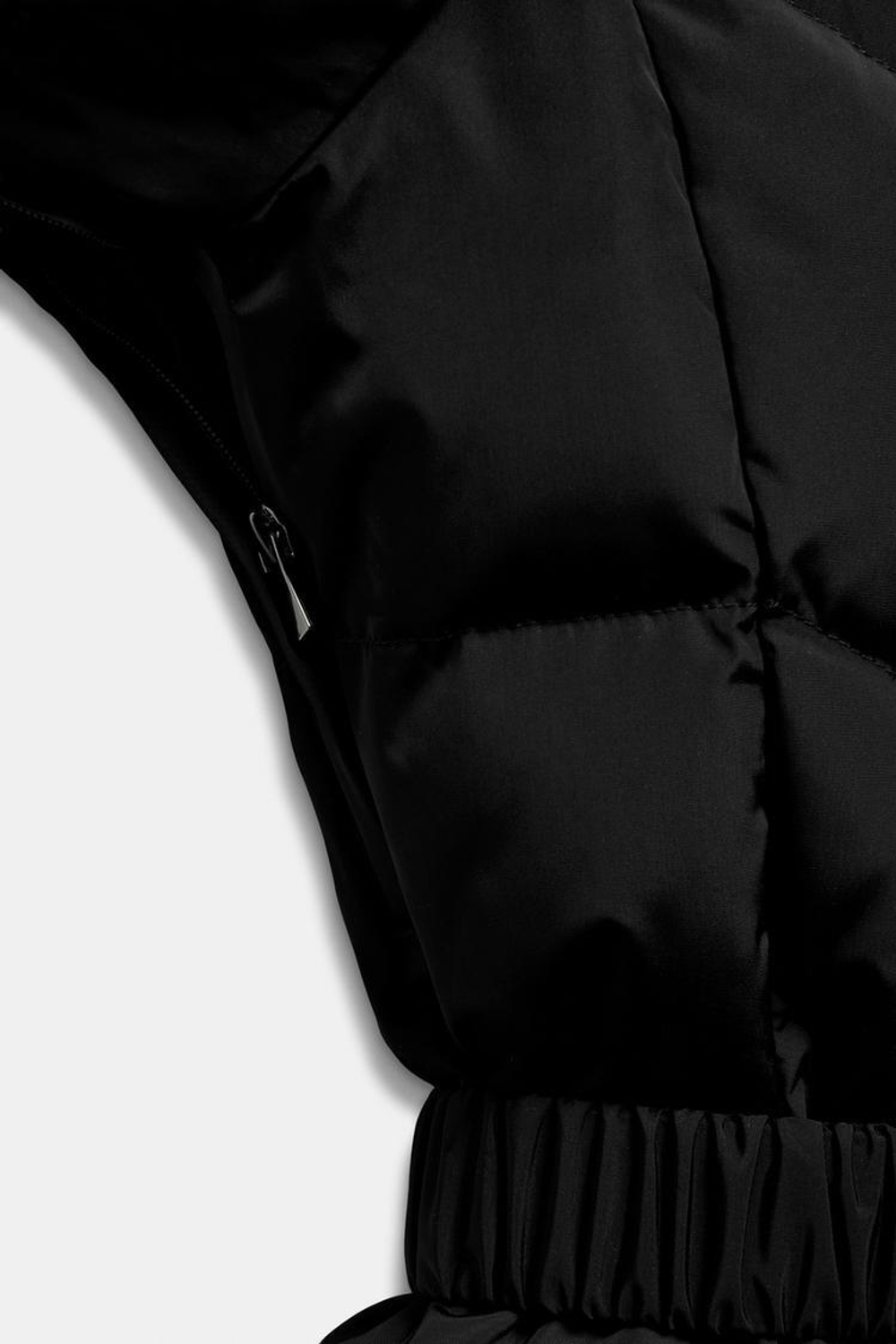 ZARA ВОДОНЕПРОНИЦАЕМАЯ КУРТКА С КАПЮШОНОМ, ЧЕРНЫЙ