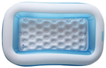 Бассейн надувной Intex 57403 Rectangular Pool 166х100х28 см / Прямоугольный многосекционный бассейн Интекс с надувным дном для дачи
