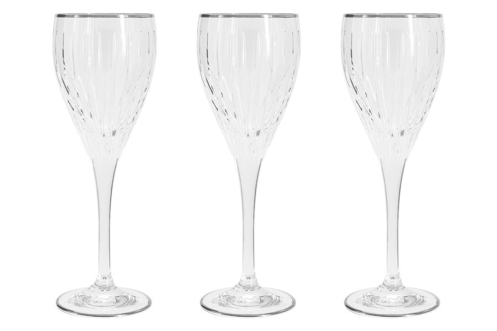 Набор бокалов для вина 6шт 250м Same Пиза серебряный