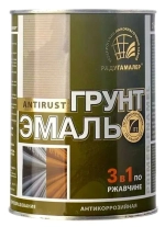 РАДУГАМАЛЕР Грунт-эмаль Гладкая, до 100°, Алкидная, Уретано-алкидная, Полуглянцевое покрытие, 1.9 кг, серый