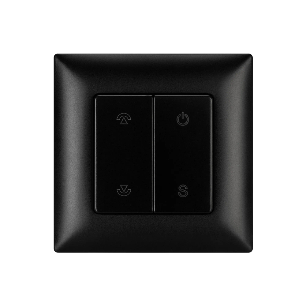 INTELLIGENT ARLIGHT Кнопочная панель SMART-RF-801-22-1G-DIM-SUF Black (3V, 2.4G) (IARL, IP20 Пластик, 5 лет) 059068