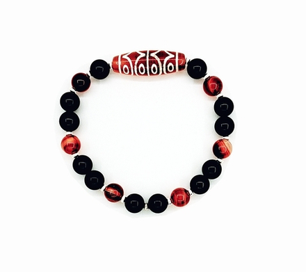 Браслет бусина Дзи 12 глаз