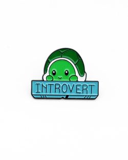 Металлический значок "Интроверт" 3.5*2.5 см