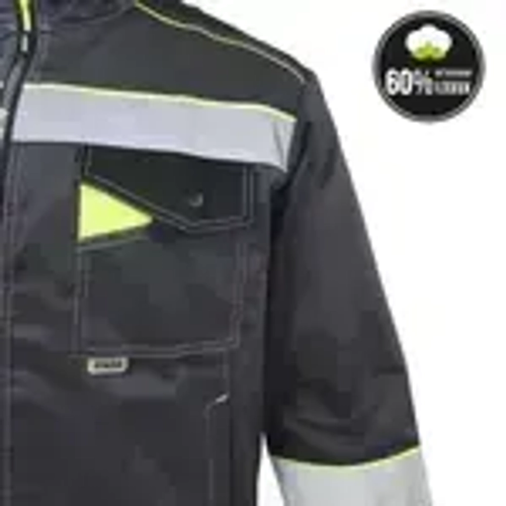 Костюм мужской (комплект) т/серый,лимон и чёрный (52-54) 170-176