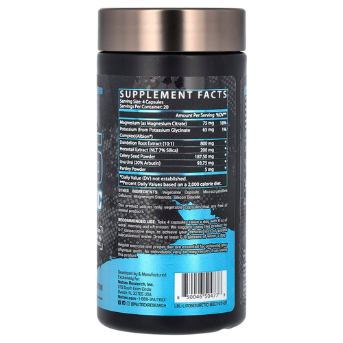 Nutrex Research, LIPO-6 Diuretic, диуретик, 80 капсул