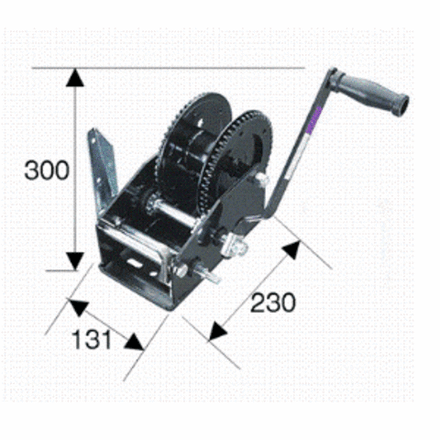 Лебедка ручная 1684 кг (5.1:1, 12:1) с двойным диском