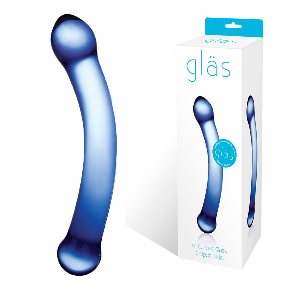Стеклянный фаллос для точки G CURVED G-SPOT