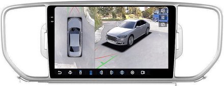 Магнитола для KIA Sportage 4 2016-2018 - FarCar BX576M-360 монитор 9.5" 2K QLED на Android 13, 6Гб+128Гб, CarPlay, 4G SIM-слот, 4 камеры в комплекте