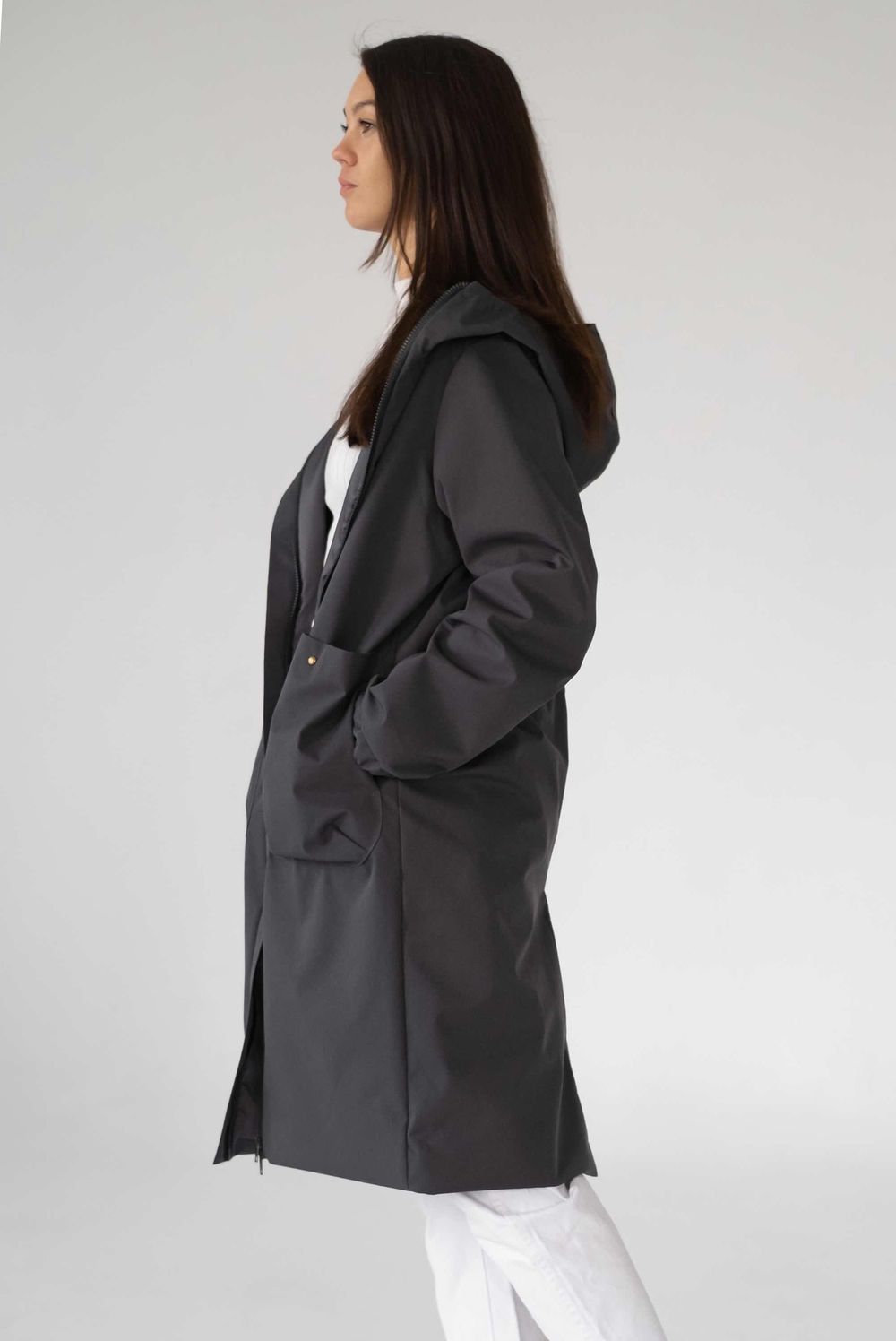 Купить Плащ ko-ko-ko Женский Графитовый Плащ ko-ko-ko Женский Графитовый