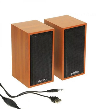 Акустика 2.0 Perfeo PF-A4326 Cabinet "бук"