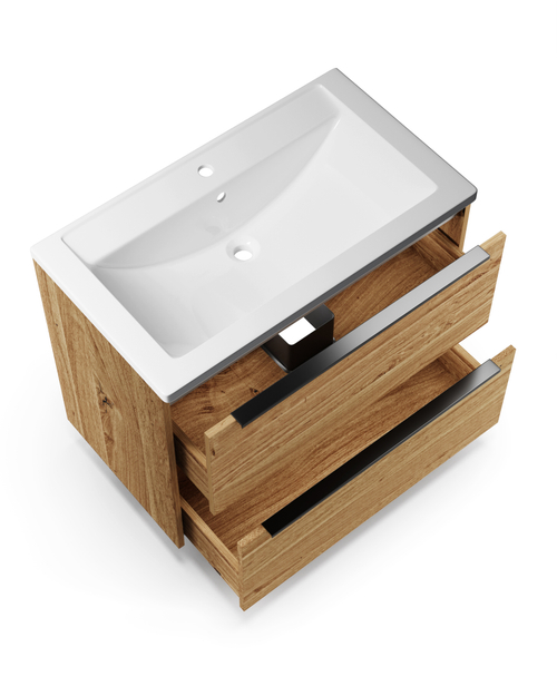 Тумба с раковиной La Fenice Nota 100 см FNC-01-NOT-DKK-100-2 канзас коричневый