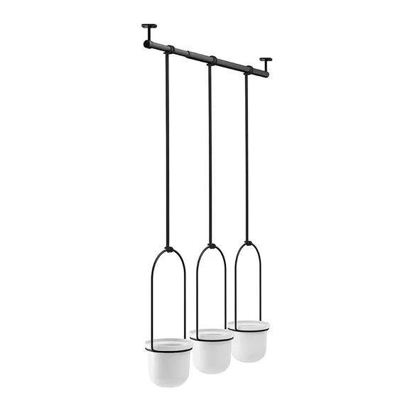 Набор подвесных горшков для растений triflora, белый, 3 шт.