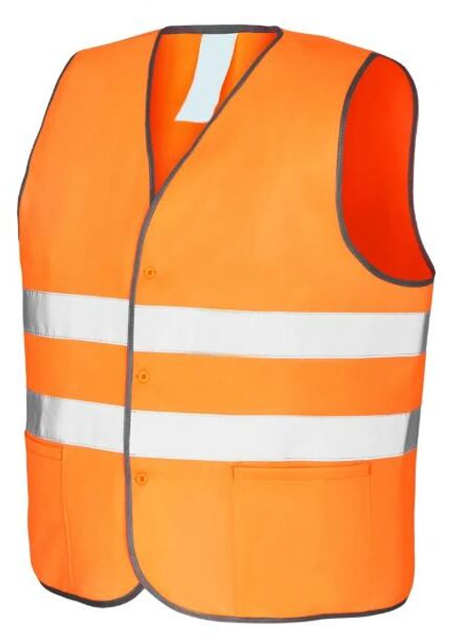 Жилет сигнальный СО-1 ТР пуговицы цв.оранжевый