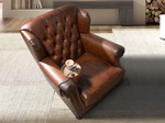 Кресло Angel Cerda Chester 5156 из коньячно-коричневой кожи