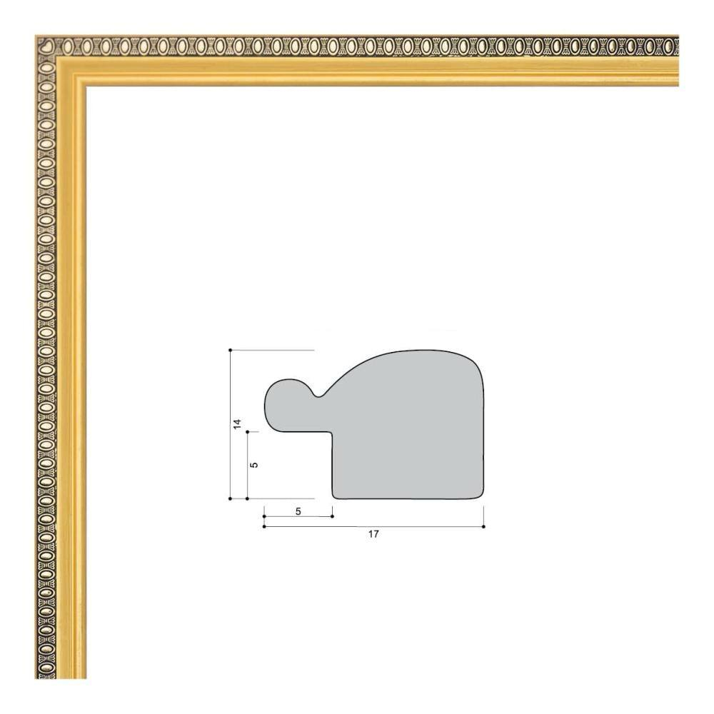 Фоторамка пластиковая 15х21 см, золото, арт. 1521.103835
