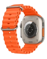 Смарт-часы Apple Watch Ultra 2 49mm титан светлого цвета, ремешок Ocean оранжевого цвета (2023)
