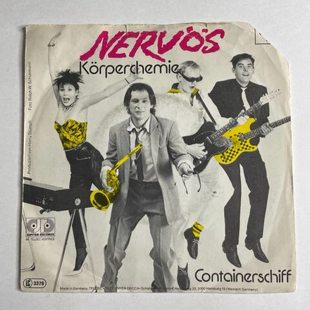 Винтажная виниловая пластинка LP Nervos Korperchemie, Containerschiff (Germany 1982) 7 дюймов, 45 RPM, Single