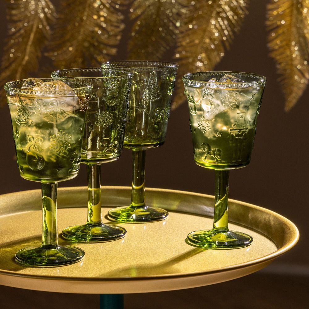 НАБОР БОКАЛОВ "ЩЕЛКУНЧИК" GREEN, 4 ШТ/280 МЛ