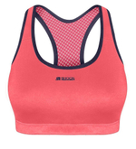 Коралловый спортивный бюстгальтер без застежек (Размер: S) (Цвет: коралловый)