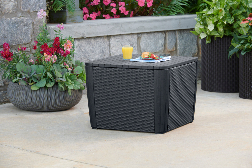 Столик - ящик под ротанг Keter Luzon Plus Flat Wicker