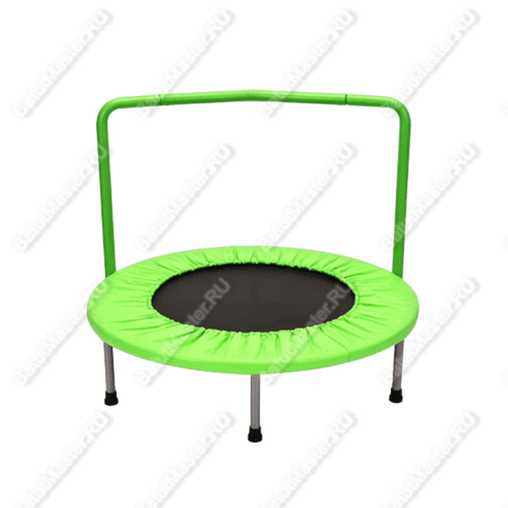 Каркасный батут с П-образной ручкой, диаметр 3 фт, зеленый