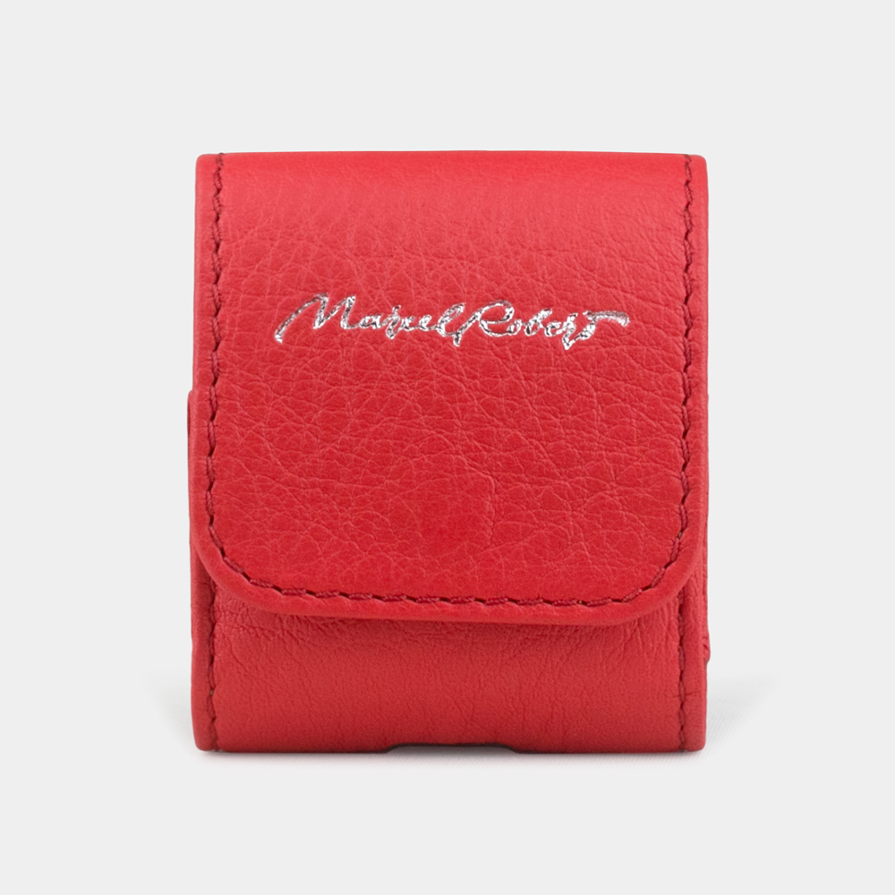 Чехол для наушников Petit из кожи теленка, красного цвета