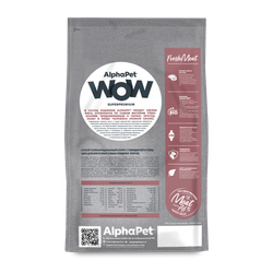 Сухой корм ALPHAPET WOW Superpremium для взрослых собак средних пород с говядиной и сердцем - 2 кг