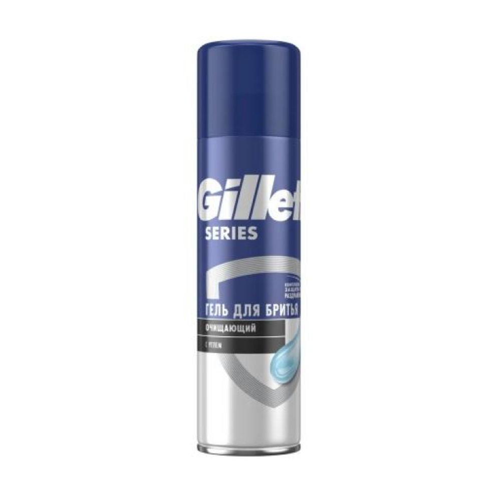 GILLETTE, Гель для бритья с углем, 200 мл
