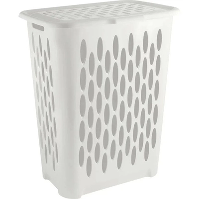 Корзина для белья Keeplex Light с откидной крышкой 37л 42,2х51,5см белое облако