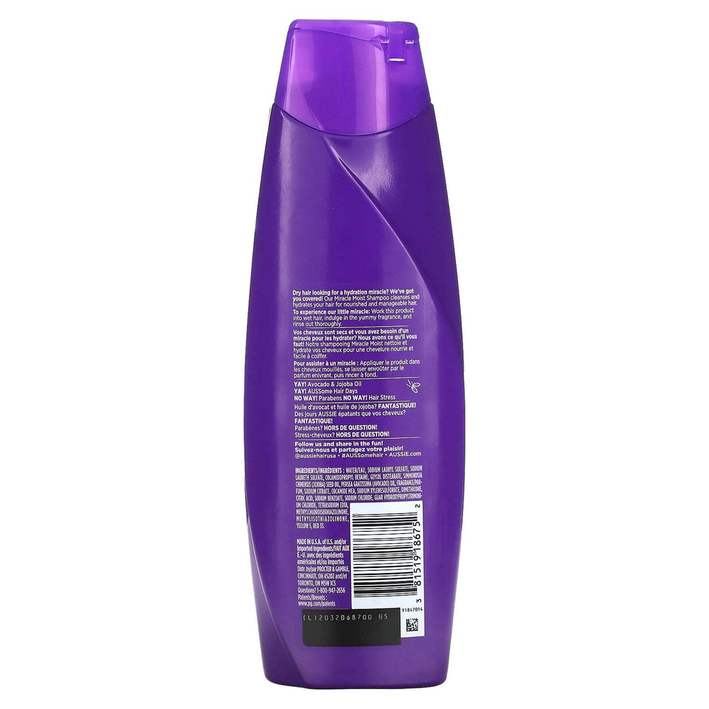 Aussie, Miracle Moist, шампунь для сухих волос с авокадо и австралийским маслом жожоба, 360 мл (12,1 жид. унции)