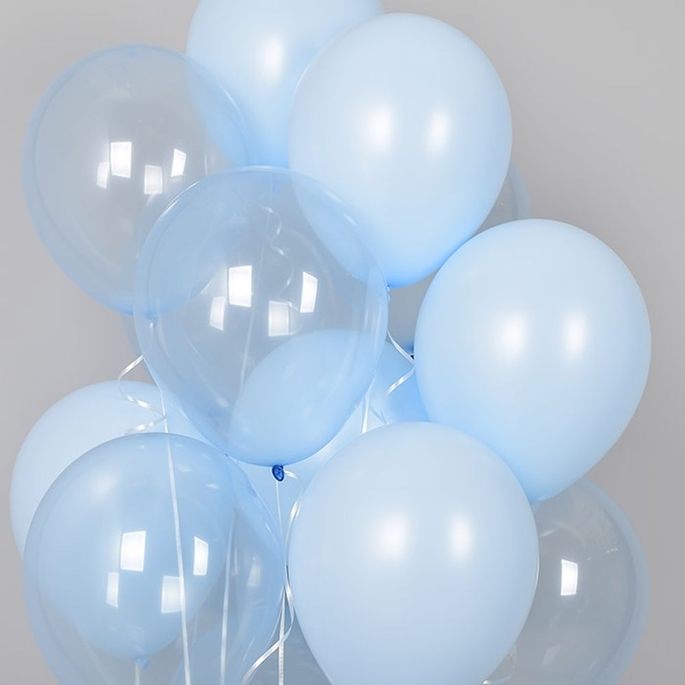 Шар (12"/30 см) Макарунс, Воздушно-голубой, пастель 100 шт.