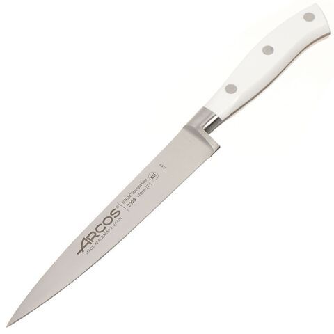 Нож кухонный Arcos, Riviera Blanca, филейный, кован сталь, 17 см, рук пласт, 232924W