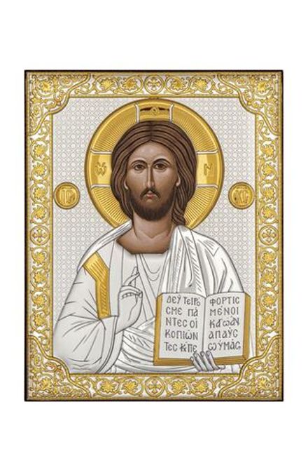 Спаситель, икона прямоугольная без рамки, красное дерево 175х225