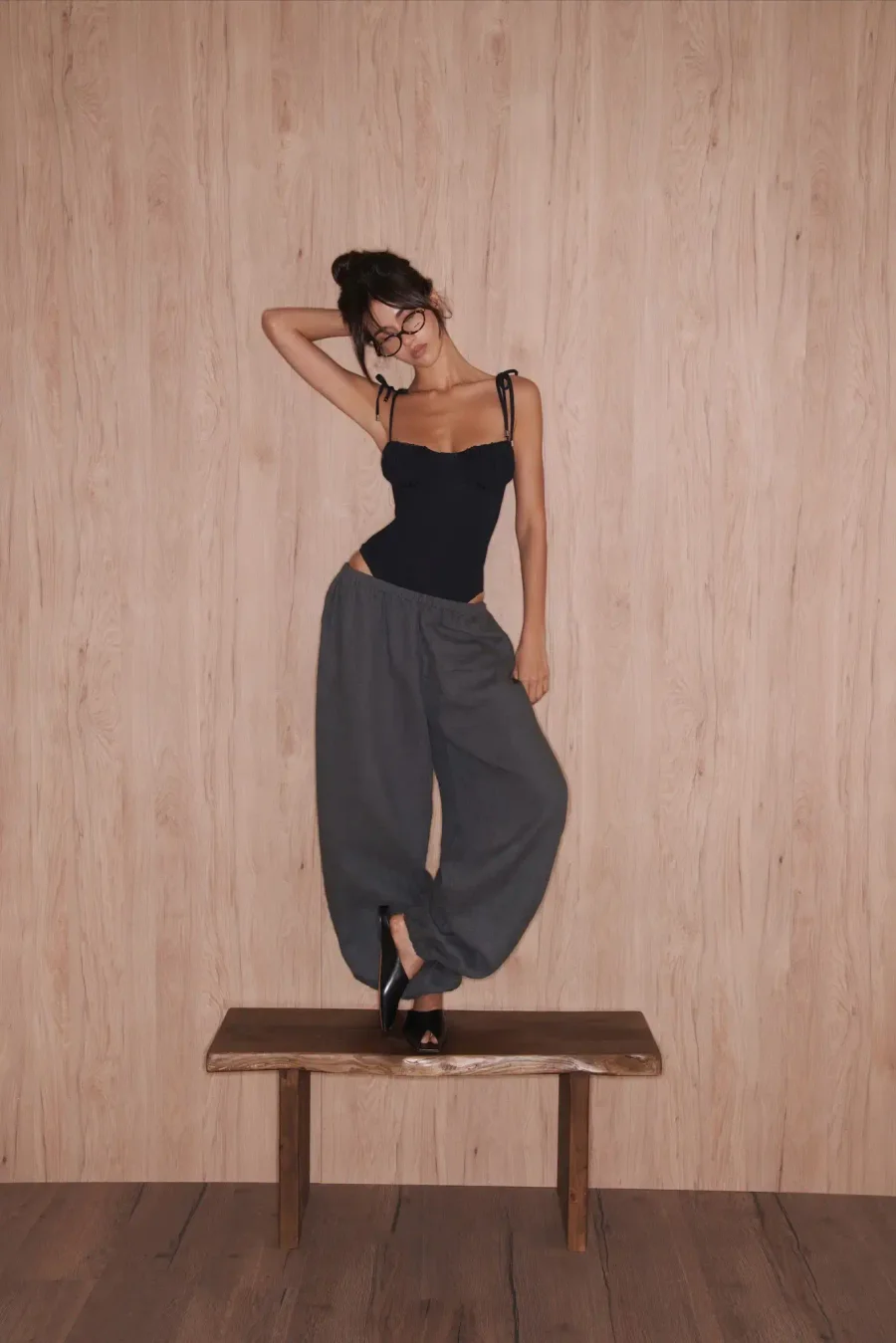 Слитный купальник Mia, Черный