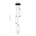 SL6121.403.03 Светильник подвесной ST-Luce Черный/Белый LED 3*8W 3000K TALISMAN