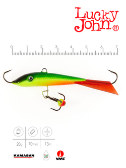 Балансир LUCKY JOHN Fin №5 (+тройник), цвет 26RT, арт. 71513-26RT