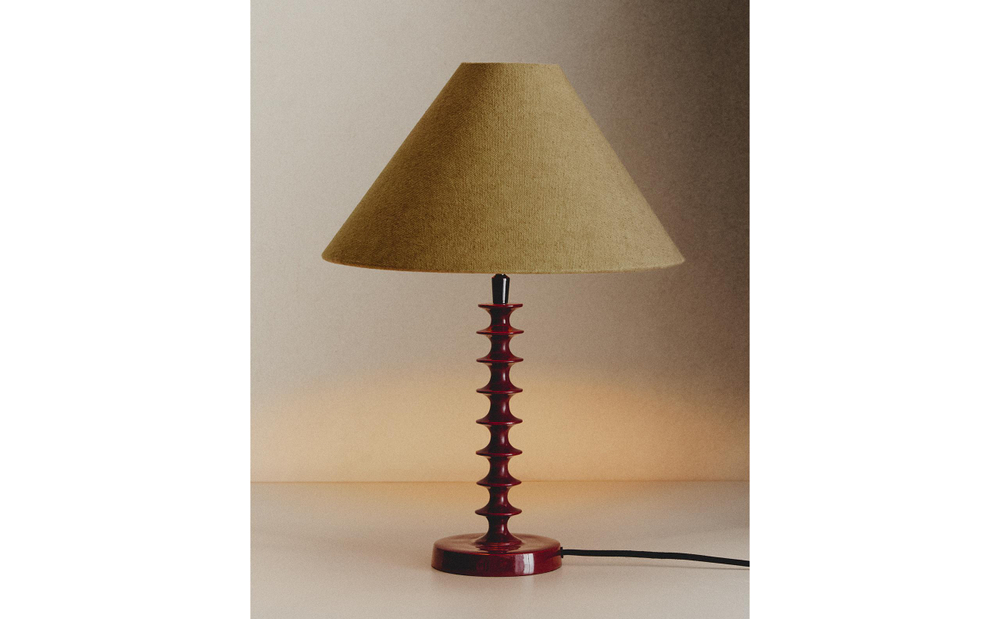 Zara Home Настольная лампа, цвет бордовый, 42.5 см