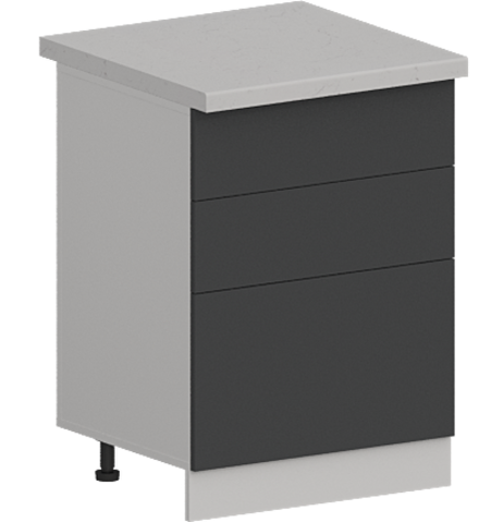 Кухня Модуль ШН3Я 600 Графит / Графит Софт