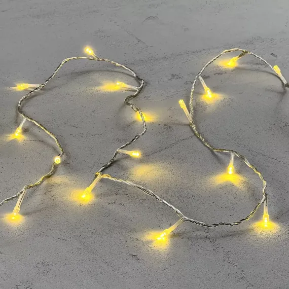 Светодиодная гирлянда 20 м., 200 шампань LED ламп, 24V., прозрачный силиконовый провод, IP65, Beauty Led (EST200-10-1CH)