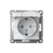 Розетка AtlasDesign 16А IP20 с заземл. защ. шторки с крышкой механизм лотос SE ATN001346