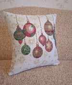 Декоративный гобеленовый чехол для интерьерной подушки Шарики 38*38