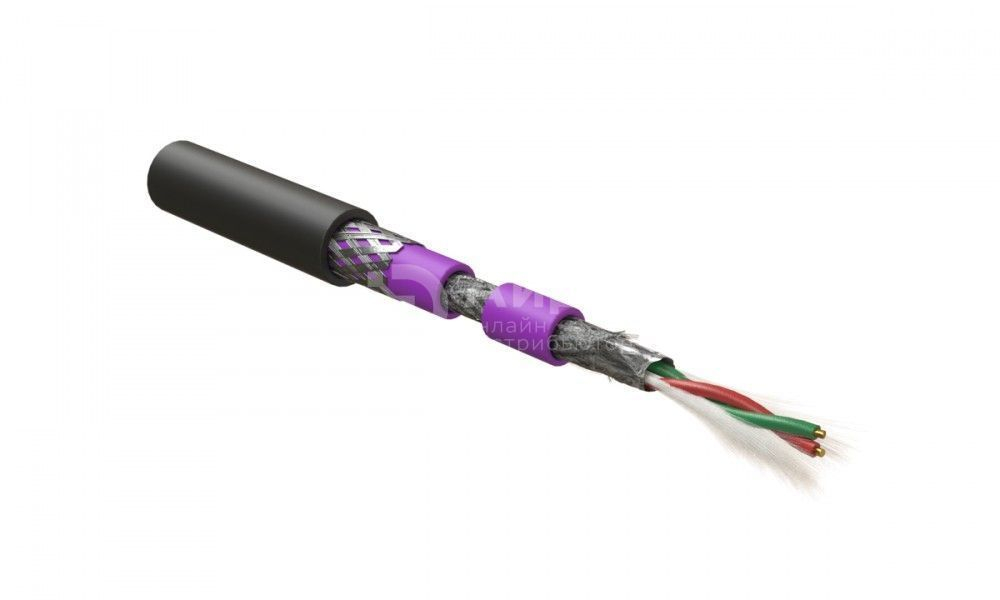 Кабель интерфейсный промышленный Hyperline PFDP-SF-1x2x22/1-ARM/W-PVC/PE-BK