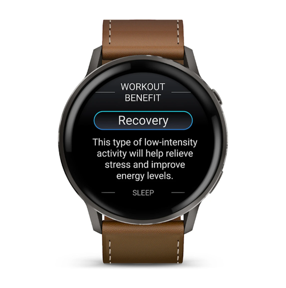 Умные часы Garmin Venu 4 - 45мм Slate with Black Silicone Band and Brown Leather Band