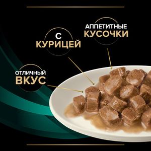 Влажный корм для кошек Pro Plan VETERINARY DIETS EN ST/OX Gastrointestinal при расстройствах пищеварения с курицей, 85гр