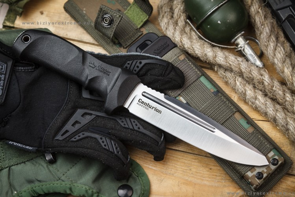 Тактический нож Centurion AUS-8 StoneWash Камо Ножны