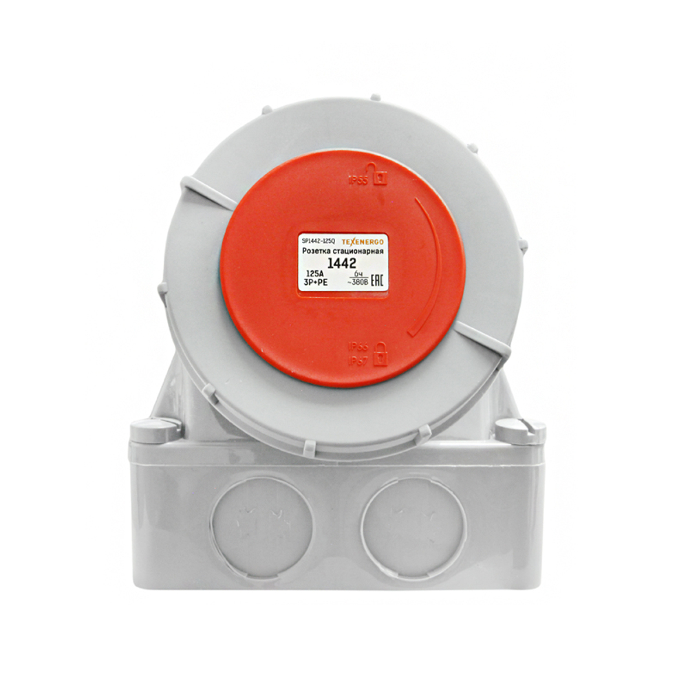 Розетка 1442 стац. ОУ 3P+PE 125А 380В IP67