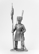 Оловянный солдатик Казак с флагом